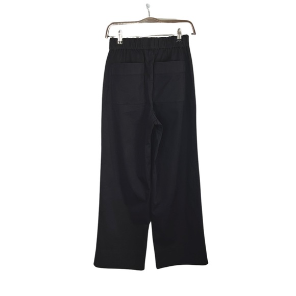 Everlane Womens Pull On Pant Size 6 Black High Waist Straight Leg Organic Cotton - Picture 5 of 15